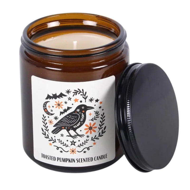 Frightful Folk Raven Toasted Pumpkin Scented Candle