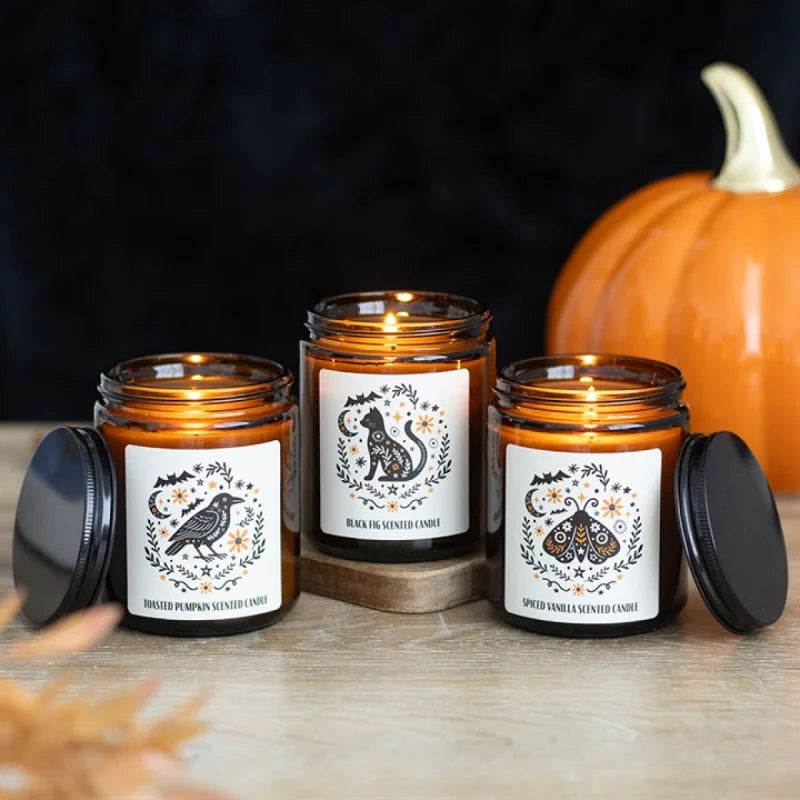 Frightful Folk Raven Toasted Pumpkin Scented Candle