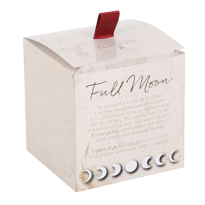 Full Moon Eucalyptus Manifestation Candle with Tiger’s Eye