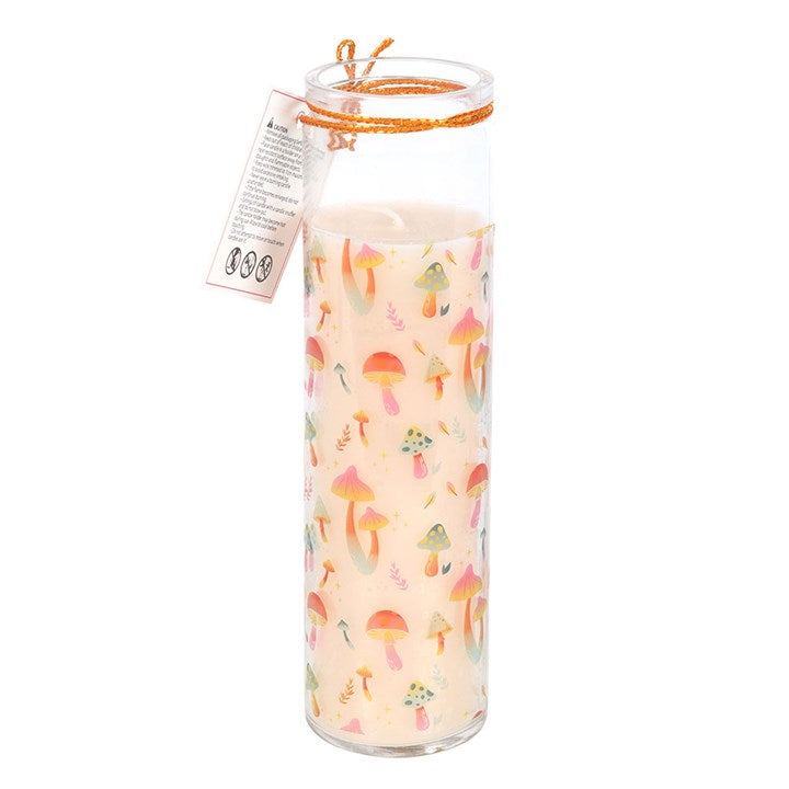 Funky Fungi Mushroom Print Tube Candle - Candle