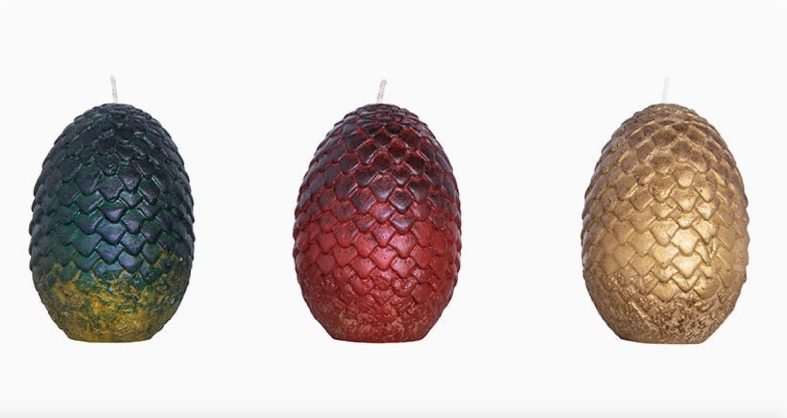 Game of Thrones: Sculpted Dragon Egg Candles : Set of 3