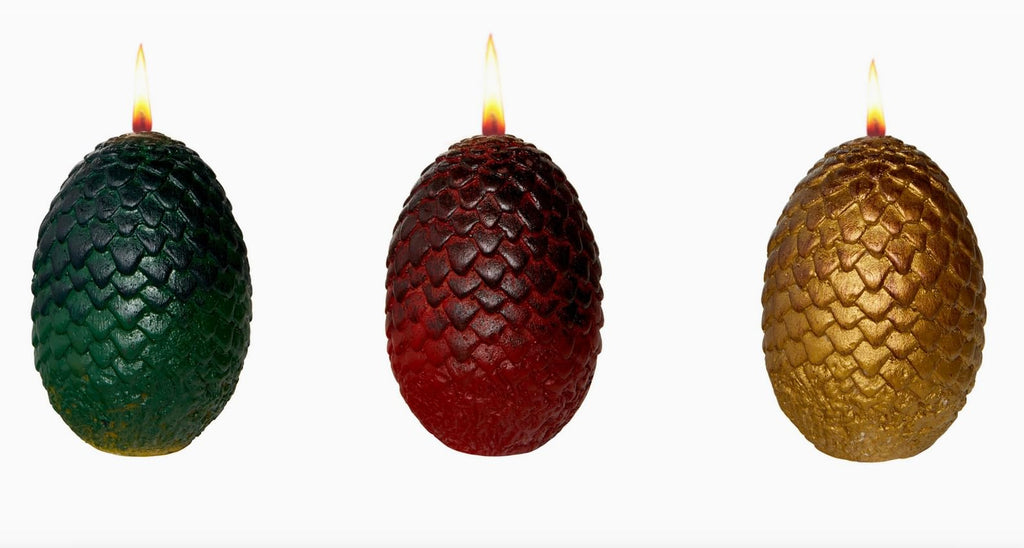 Game of Thrones: Sculpted Dragon Egg Candles : Set of 3