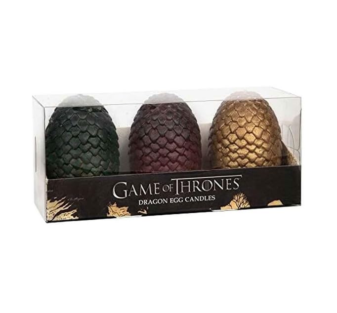 Game of Thrones: Sculpted Dragon Egg Candles : Set of 3