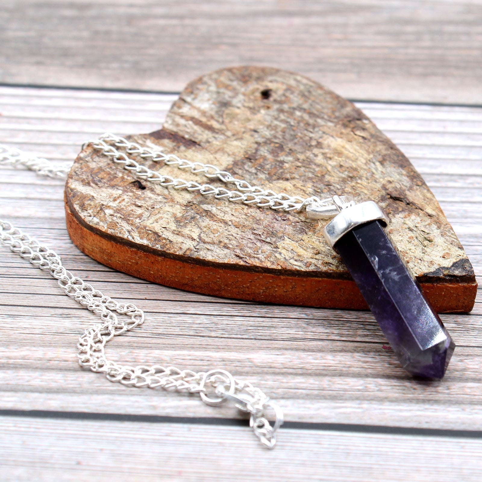 Gemstone Classic Point Pendant - Amethyst From Witch, Please!