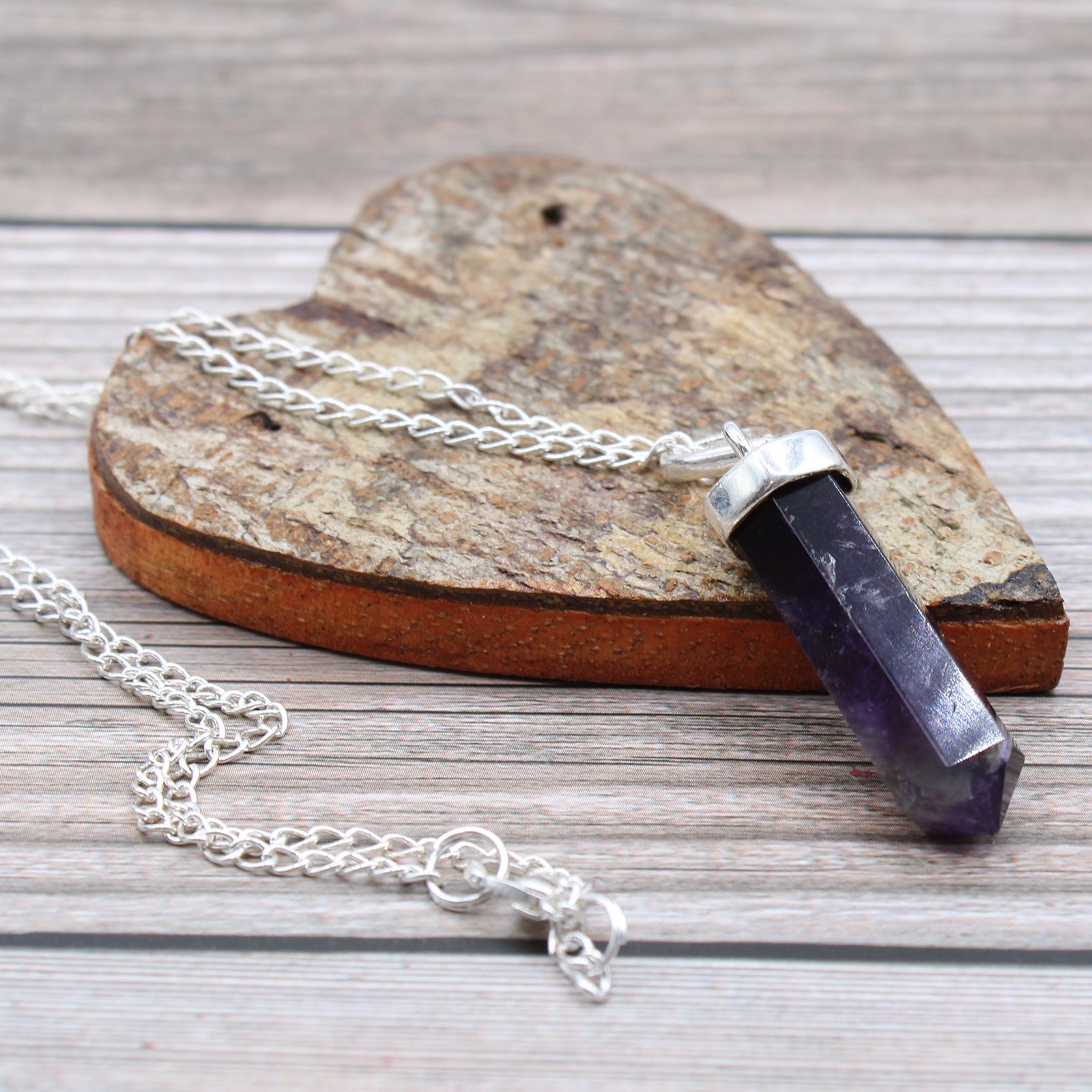 Gemstone Classic Point Pendant - Amethyst From Witch, Please!