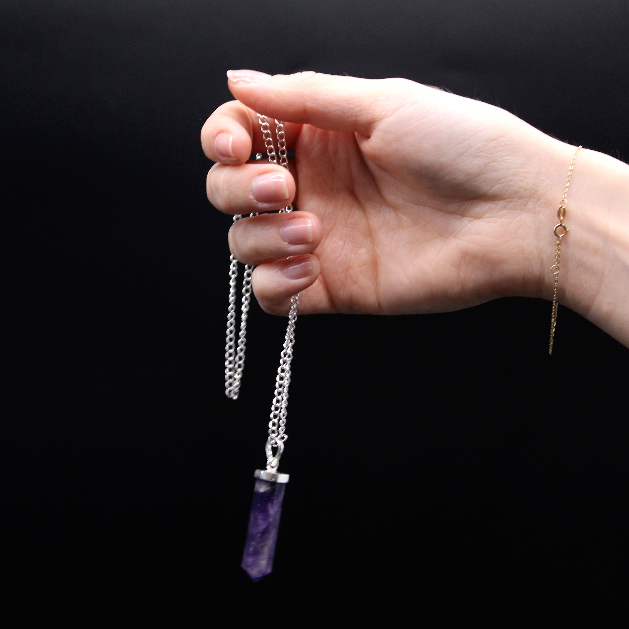 Gemstone Classic Point Pendant - Black Agate From Witch, Please!