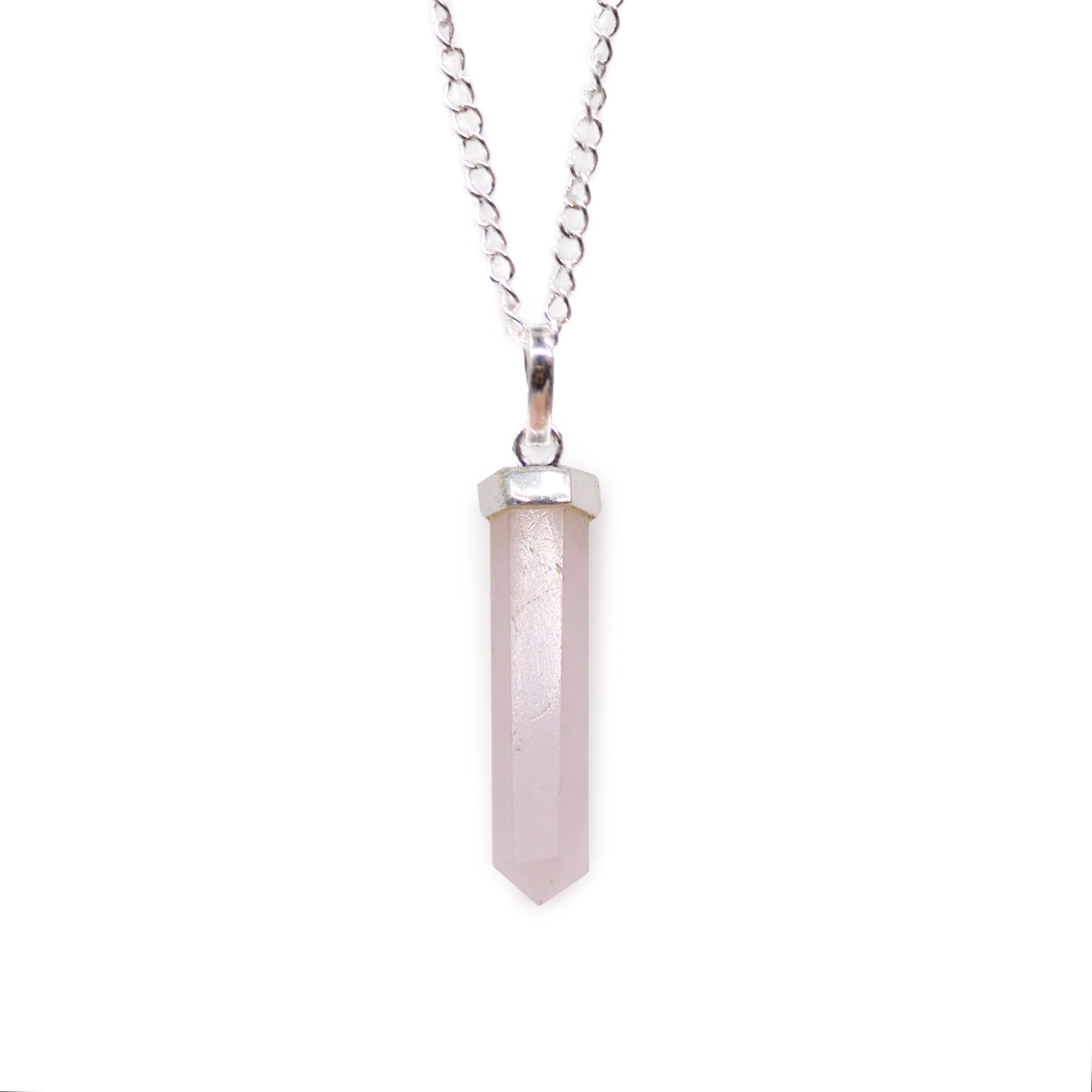 Gemstone Classic Point Pendant - Rose Quartz From Witch, Please!