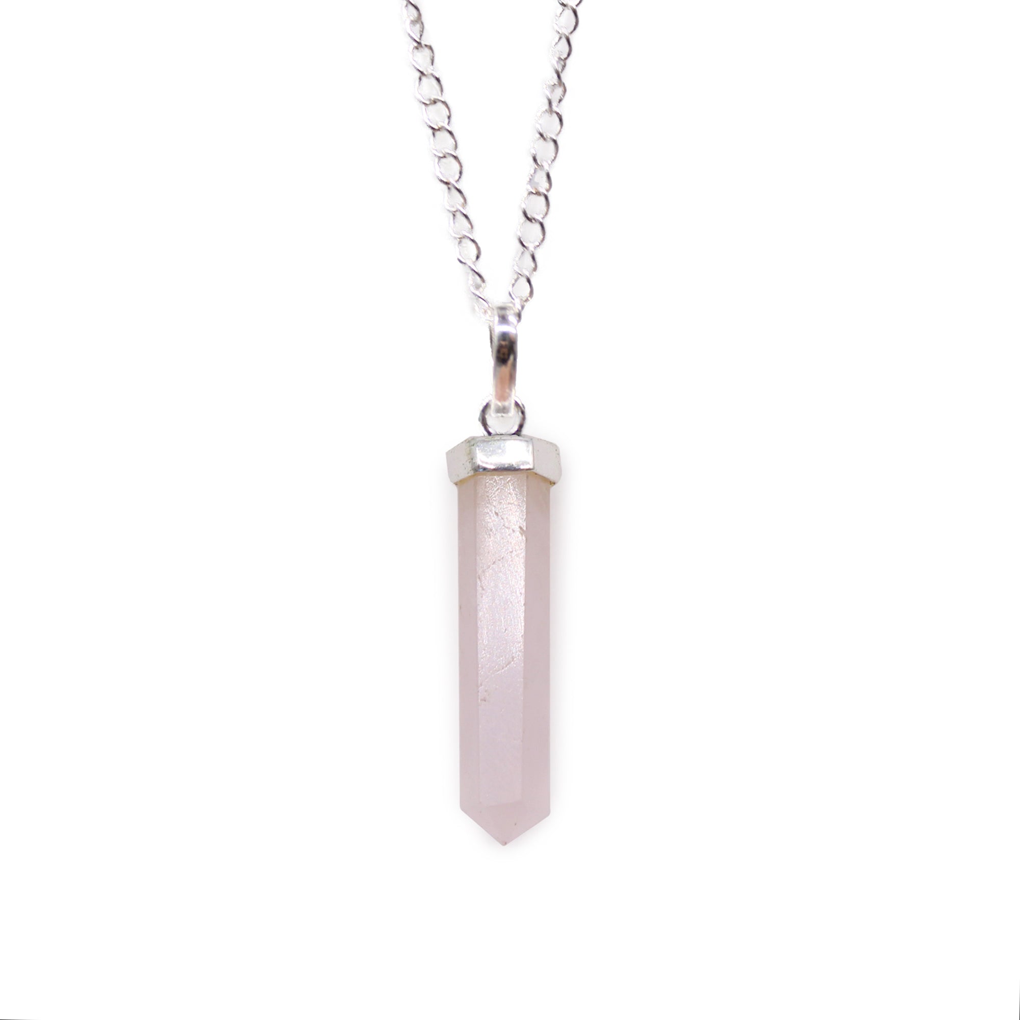 Gemstone Classic Point Pendant - Rose Quartz From Witch, Please!