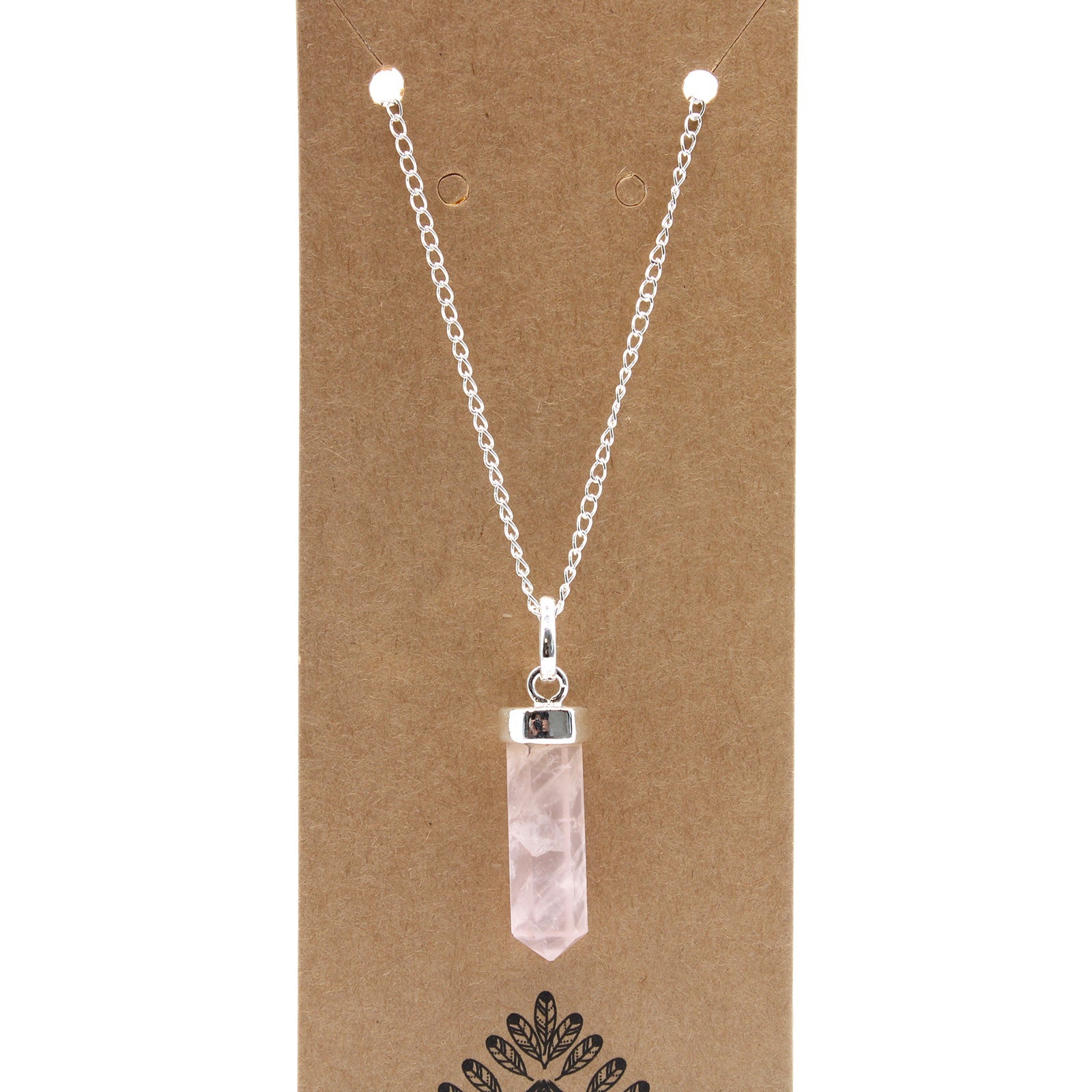 Gemstone Classic Point Pendant - Rose Quartz From Witch, Please!