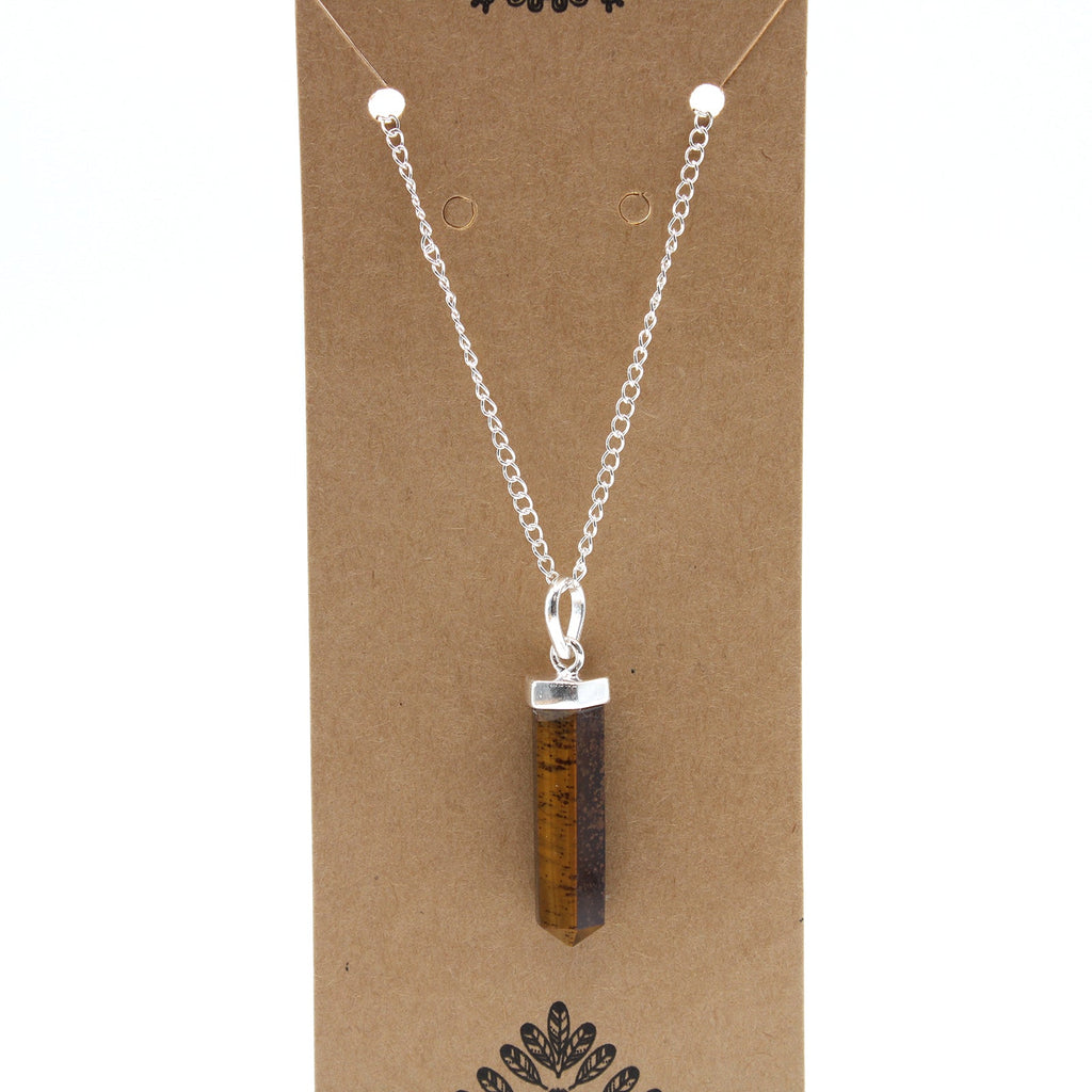 Gemstone Classic Point Pendant - Tiger Eye From Witch, Please!