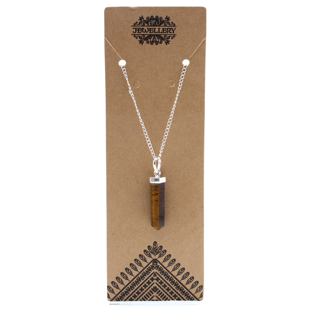 Gemstone Classic Point Pendant - Tiger Eye From Witch, Please!