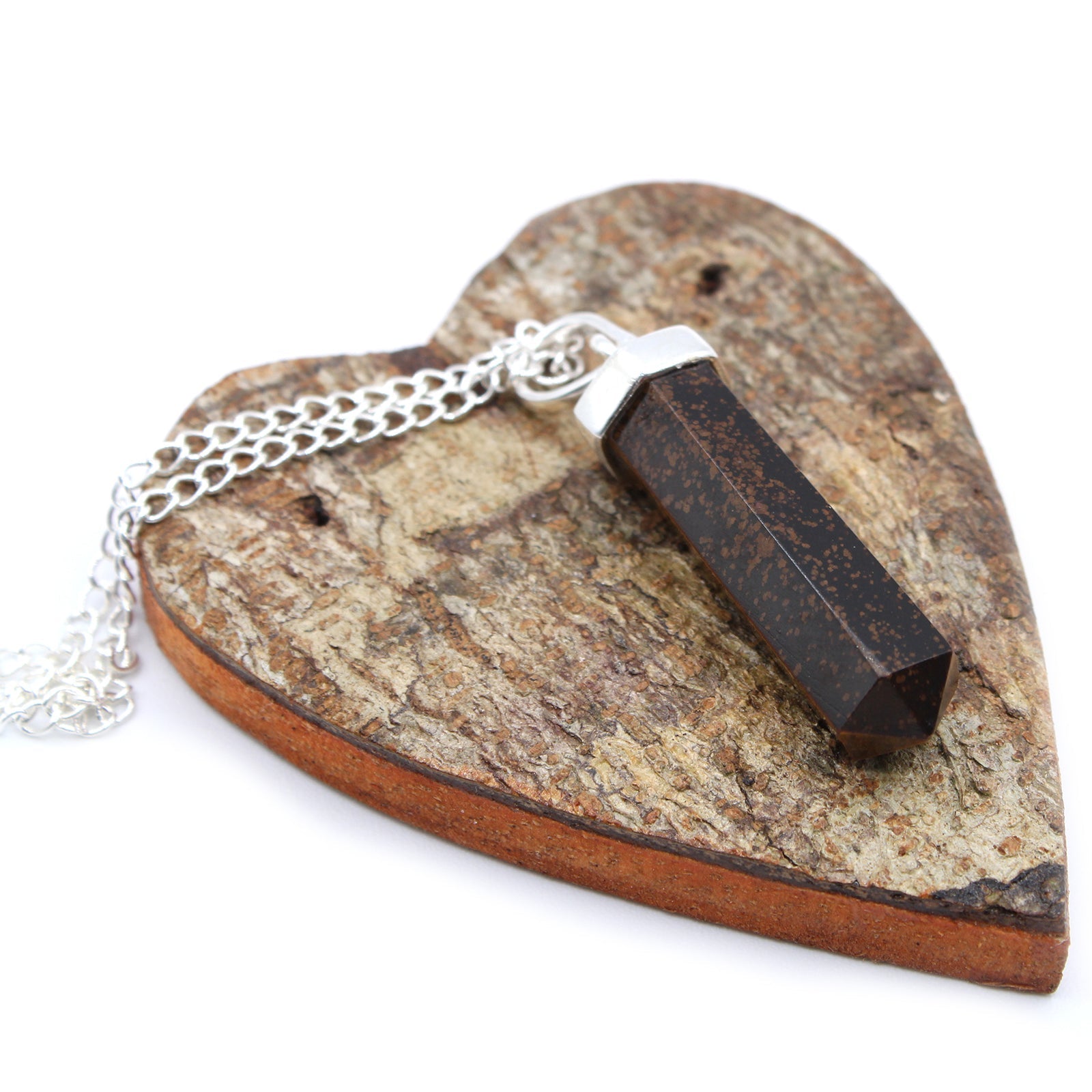 Gemstone Classic Point Pendant - Tiger Eye From Witch, Please!