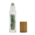 Gemstone Essential Oil Roller Bottle - Aventurine - Wooden Cap From Witch, Please!
