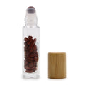 Gemstone Essential Oil Roller Bottle - Red Jasper  - Wooden Cap From Witch, Please!