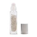 Gemstone Essential Oil Roller Bottle - Rock Quartz  - Silver Cap From Witch, Please!