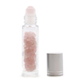 Gemstone Essential Oil Roller Bottle - Rose Quartz  - Silver Cap From Witch, Please!