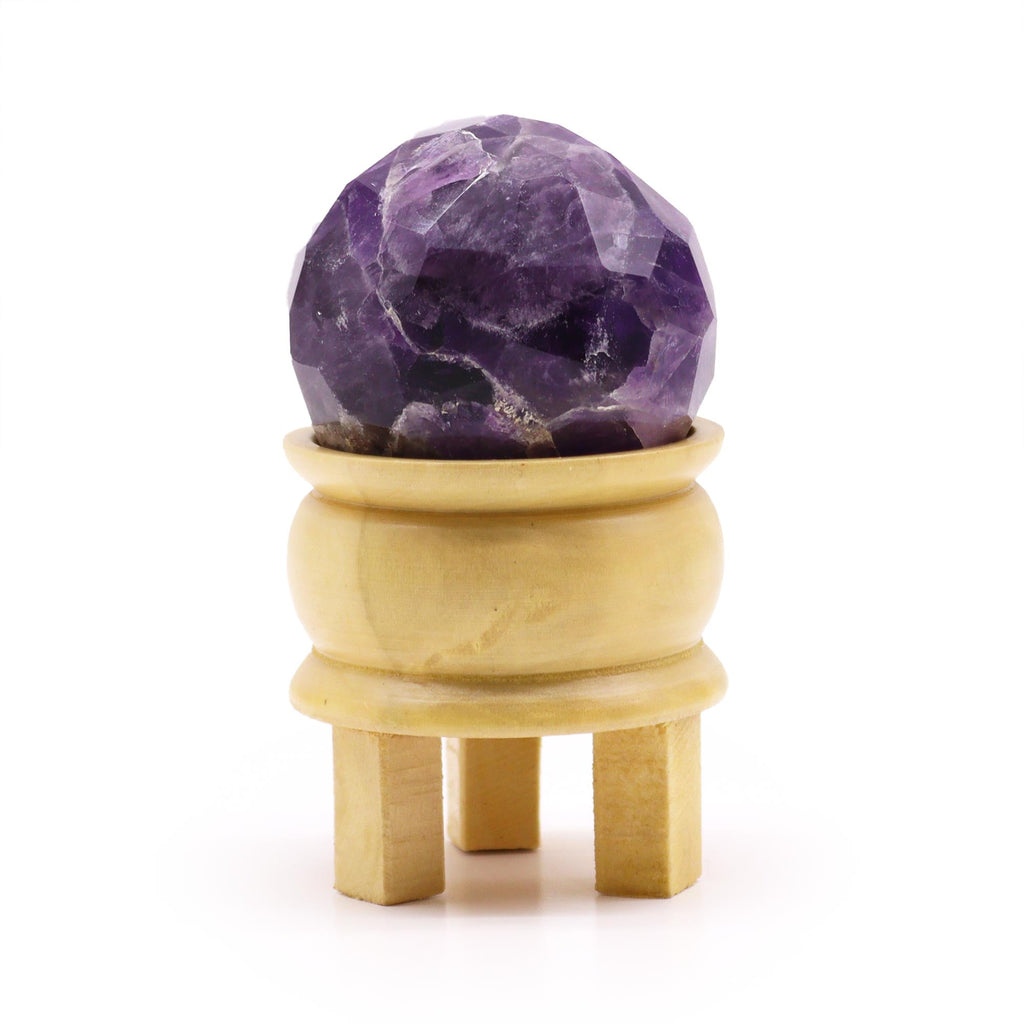 Gemstone Faceted Healing Ball & Stand - Amethyst From Witch, Please!