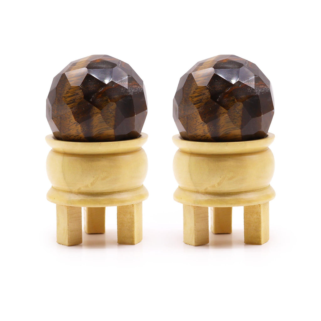Gemstone Faceted Healing Ball & Stand - Tigereye From Witch, Please!