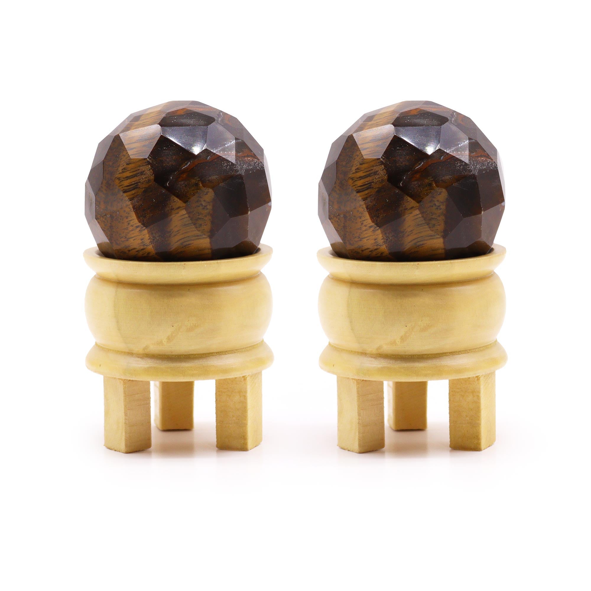 Gemstone Faceted Healing Ball & Stand - Tigereye From Witch, Please!
