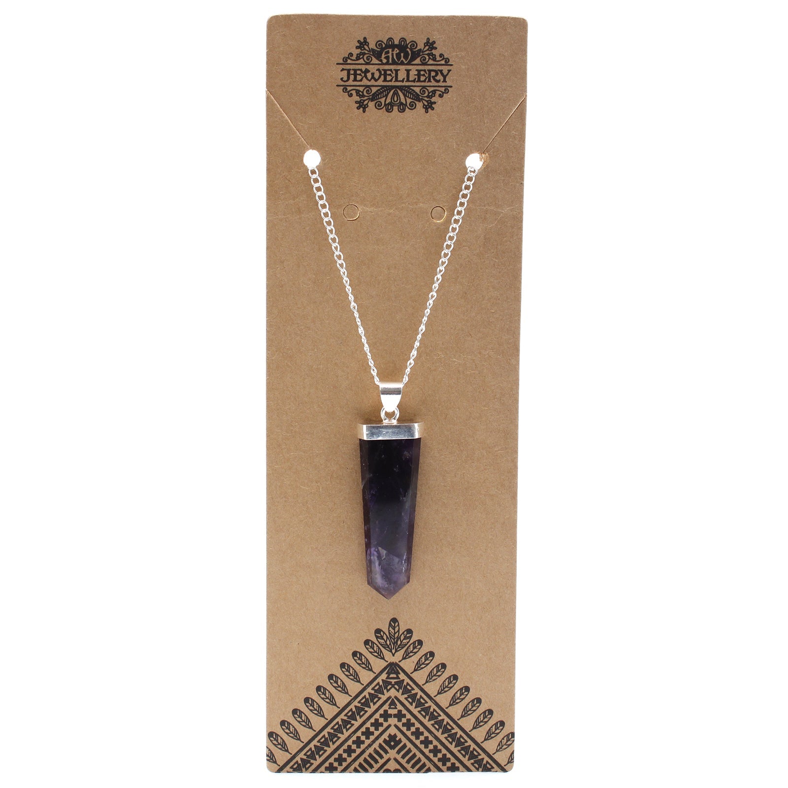 Gemstone Flat Pencil Pendant - Amethyst From Witch, Please!