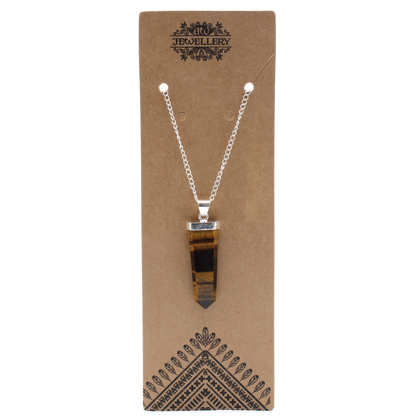 Gemstone Flat Pencil Pendant - Tiger Eye From Witch, Please!