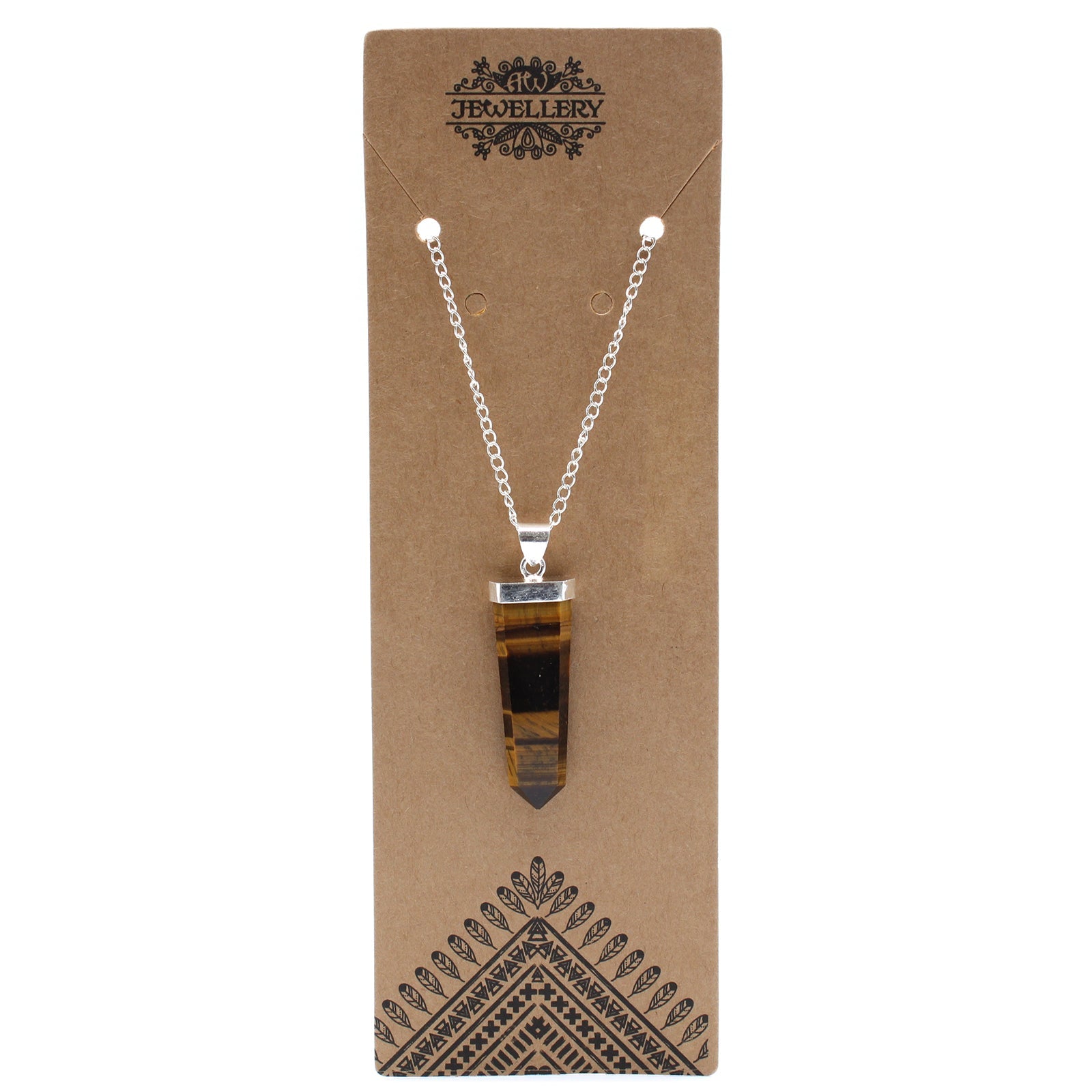 Gemstone Flat Pencil Pendant - Tiger Eye From Witch, Please!