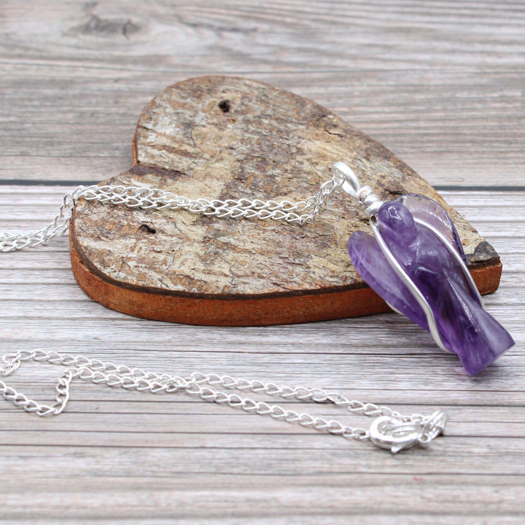 Gemstone Guardian Angel Pendant - Amethyst From Witch, Please!