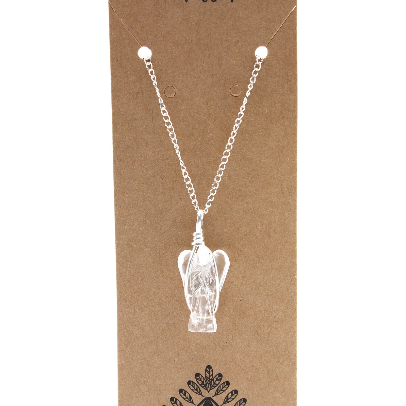 Gemstone Guardian Angel Pendant - Rock Quartz From Witch, Please!