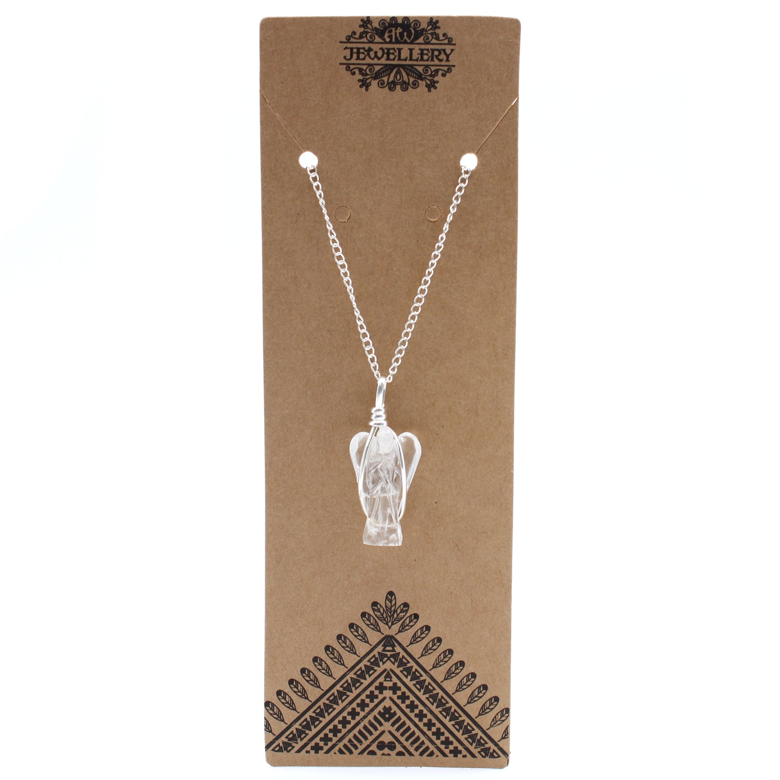 Gemstone Guardian Angel Pendant - Rock Quartz From Witch, Please!
