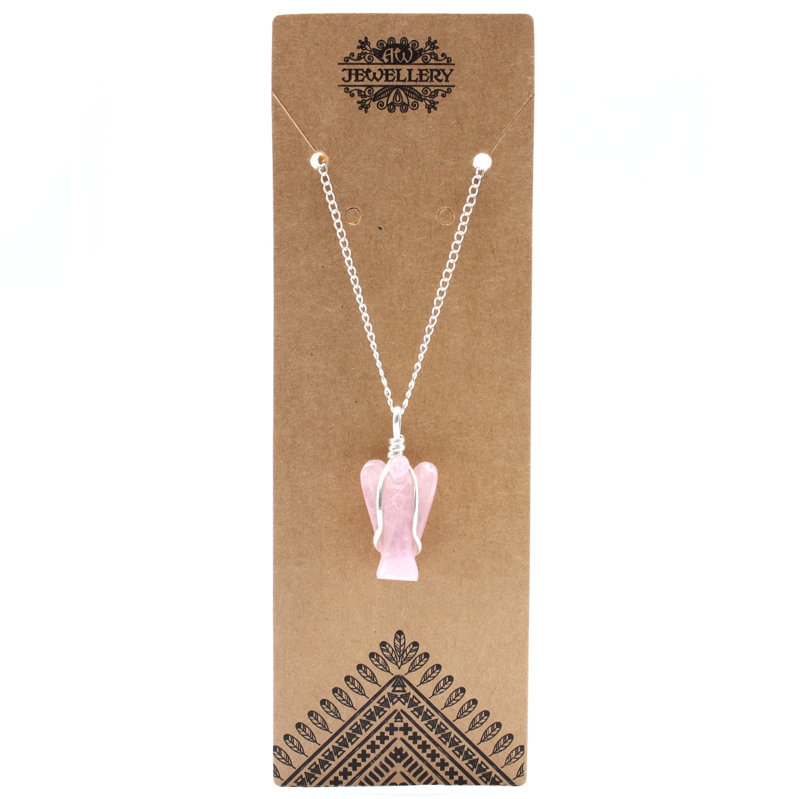 Gemstone Guardian Angel Pendant - Rose Quartz From Witch, Please!