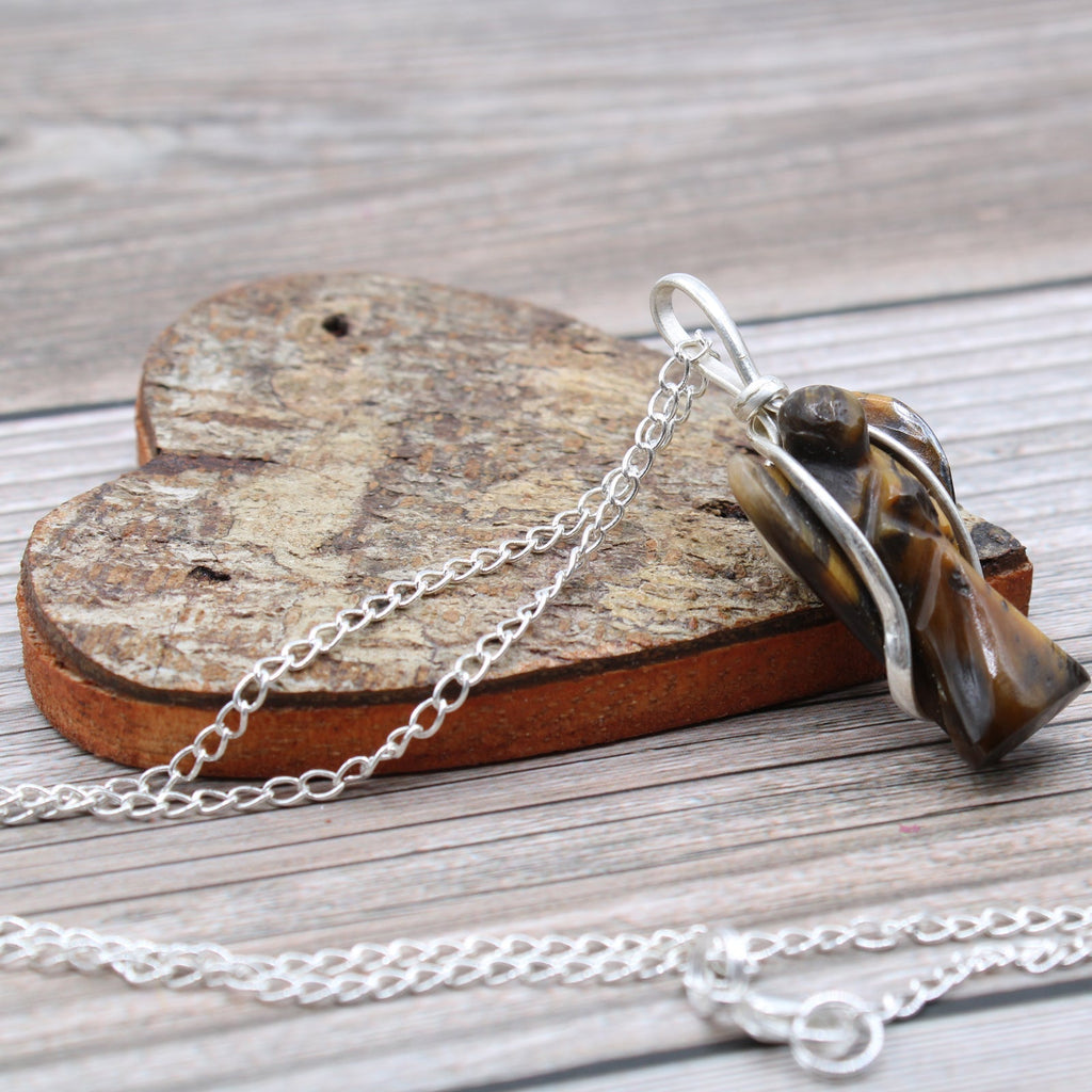 Gemstone Guardian Angel Pendant - Tiger Eye From Witch, Please!