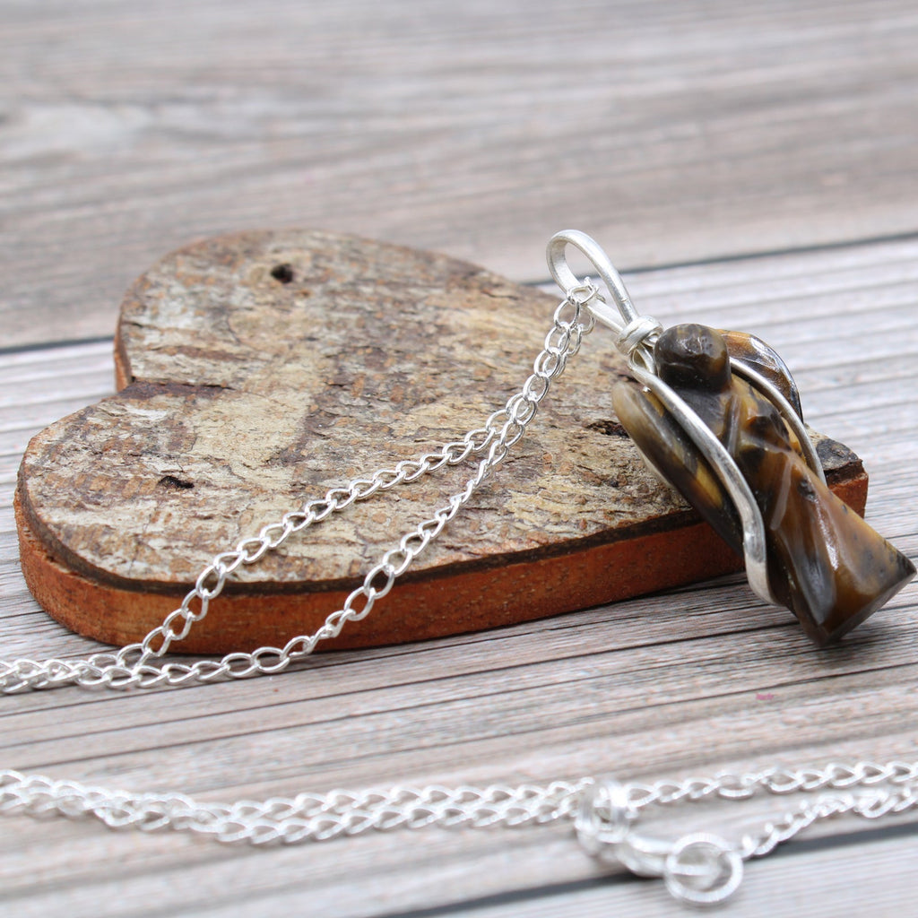 Gemstone Guardian Angel Pendant - Tiger Eye From Witch, Please!