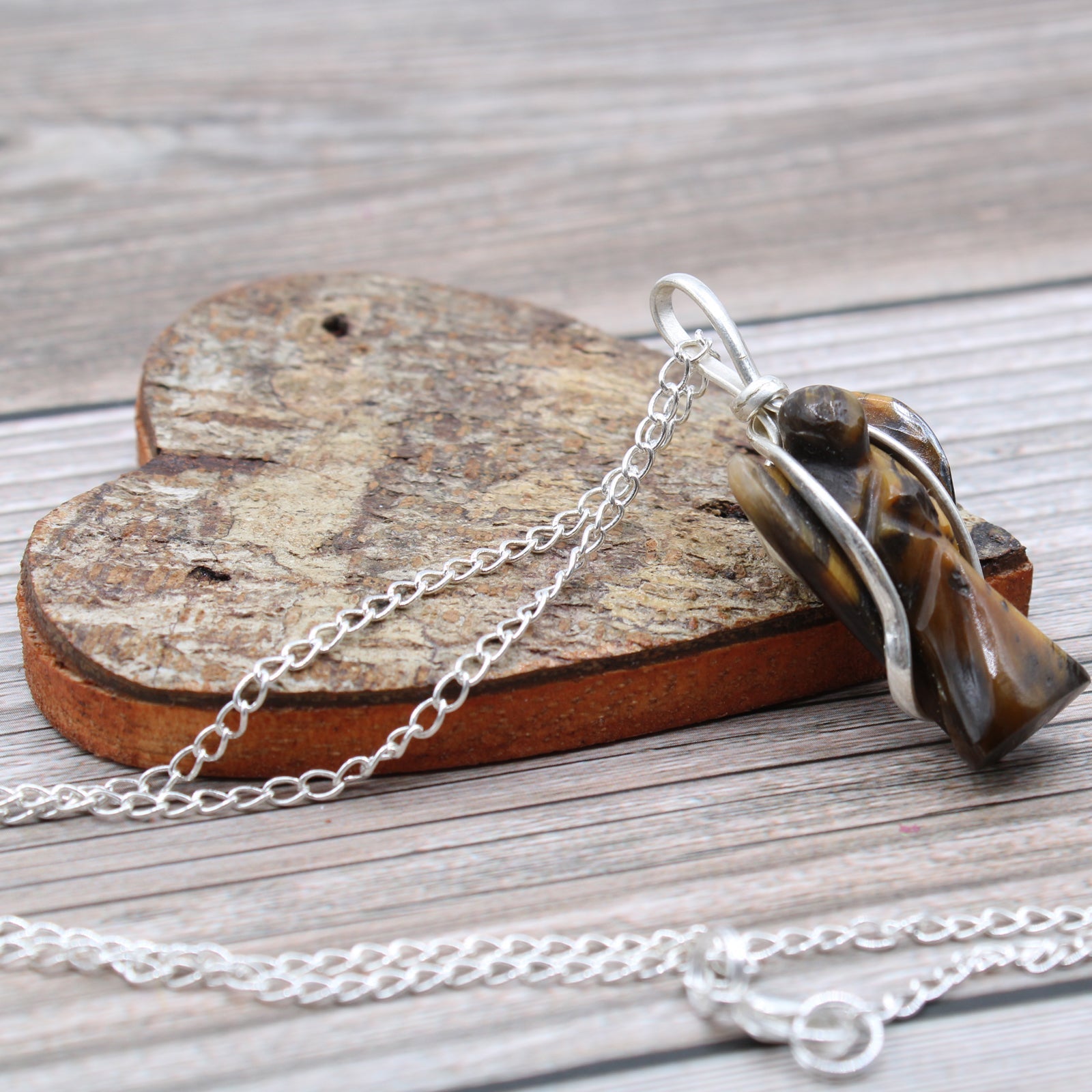 Gemstone Guardian Angel Pendant - Tiger Eye From Witch, Please!
