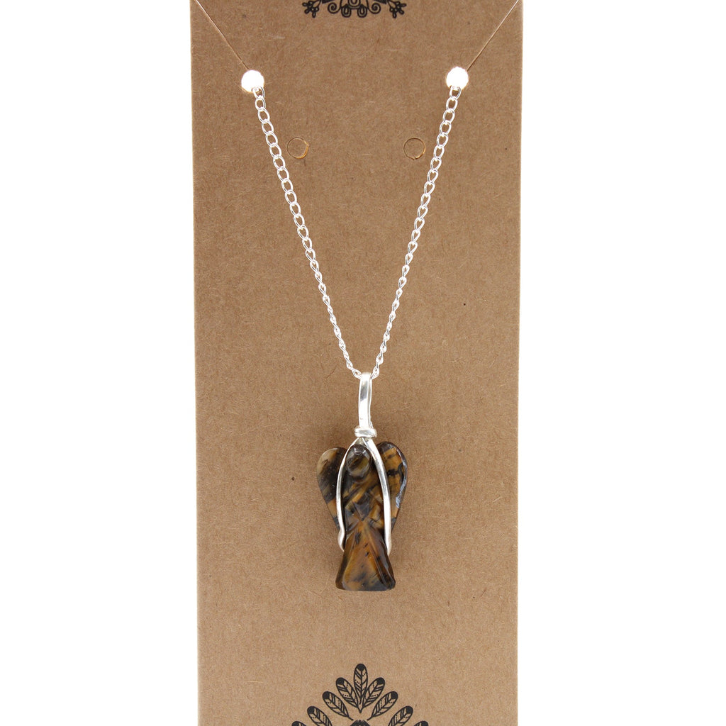 Gemstone Guardian Angel Pendant - Tiger Eye From Witch, Please!
