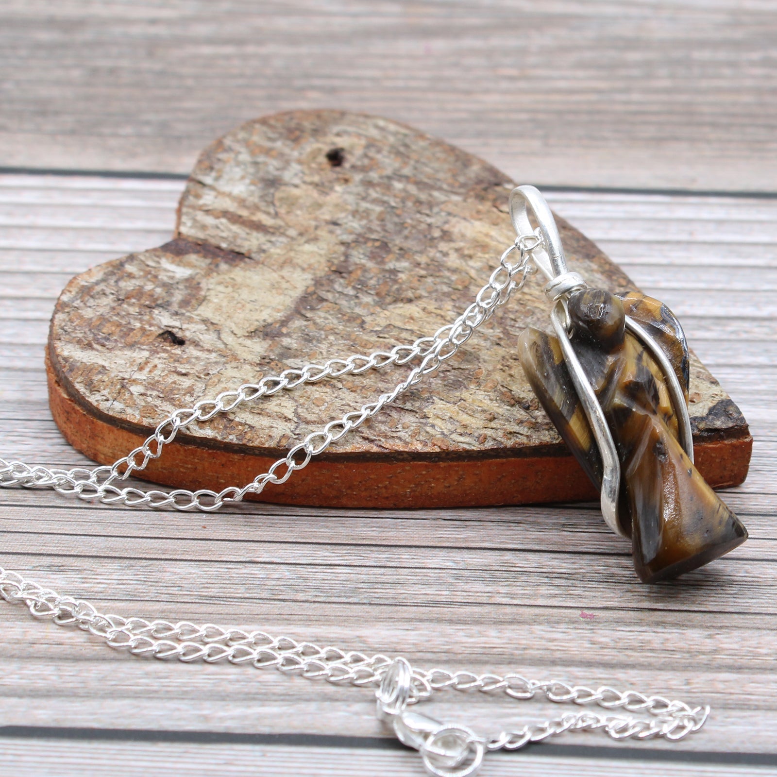 Gemstone Guardian Angel Pendant - Tiger Eye From Witch, Please!