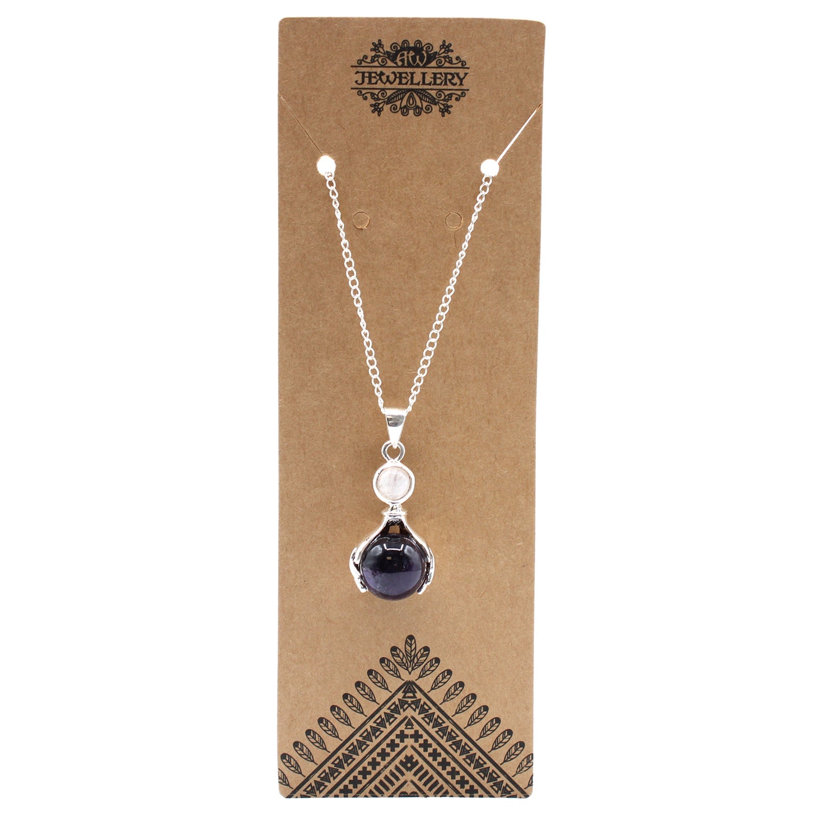 Gemstone Healing Hands Pendant - Amethyst From Witch, Please!