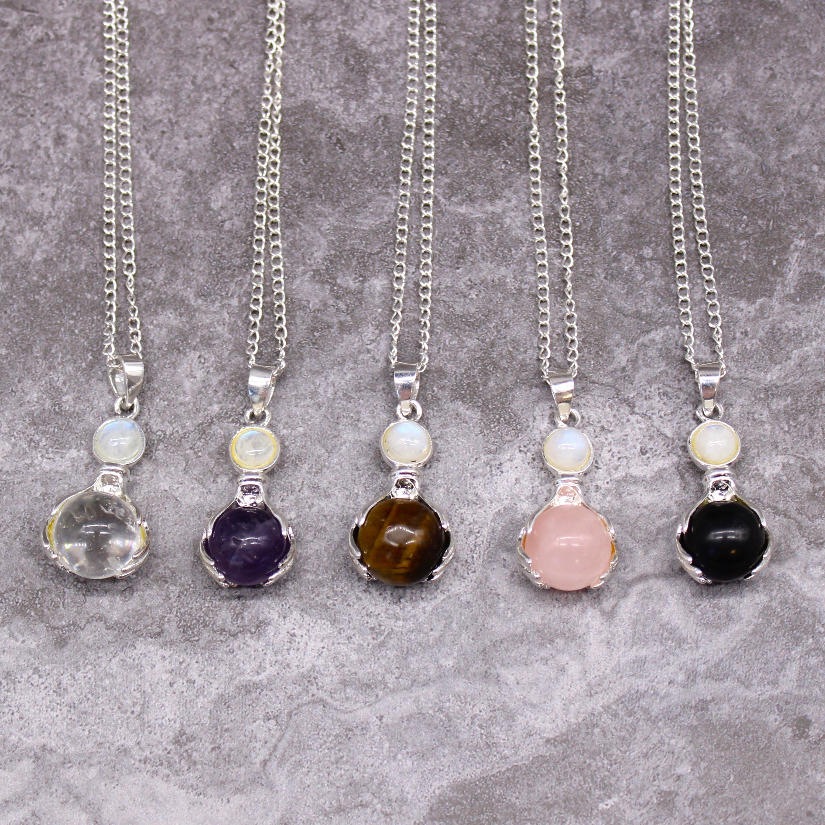 Gemstone Healing Hands Pendant - Amethyst From Witch, Please!