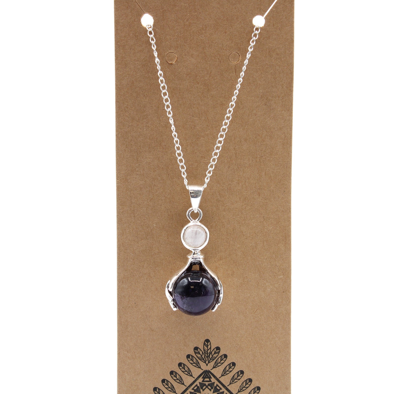 Gemstone Healing Hands Pendant - Amethyst From Witch, Please!