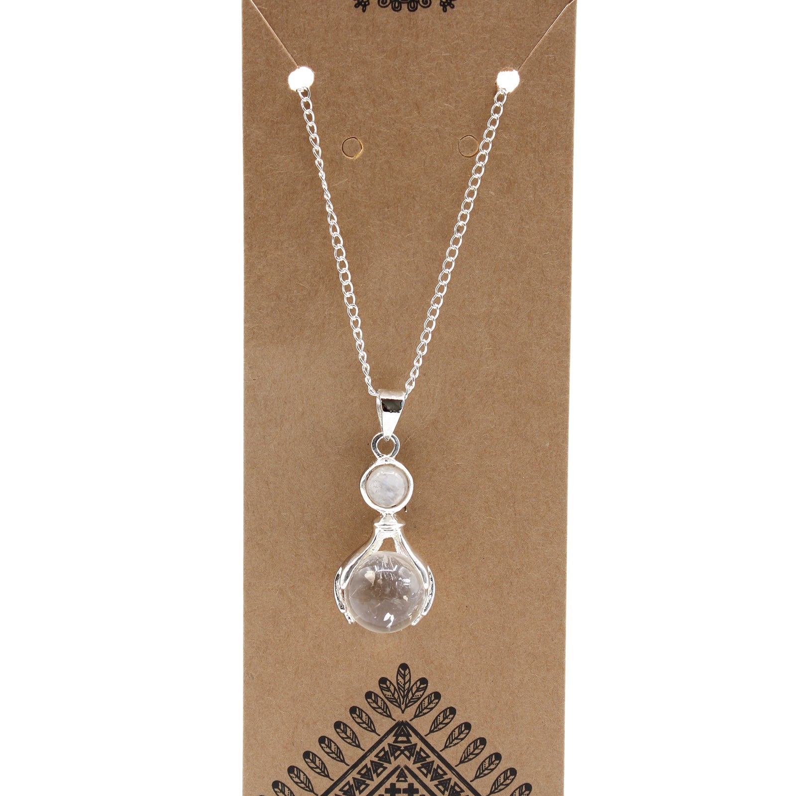 Gemstone Healing Hands Pendant - Rock Quartz From Witch, Please!
