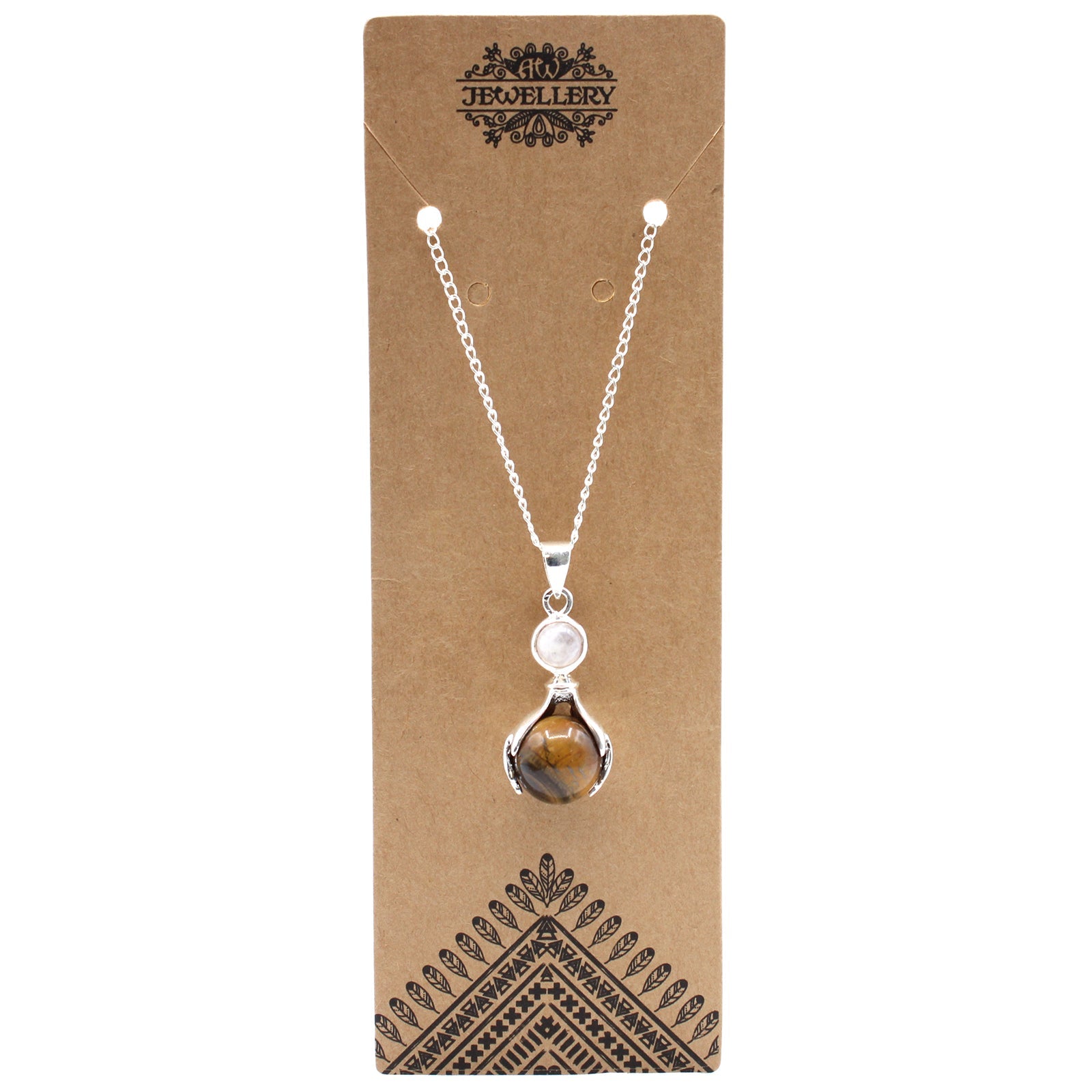 Gemstone Healing Hands Pendant - Tiger Eye From Witch, Please!