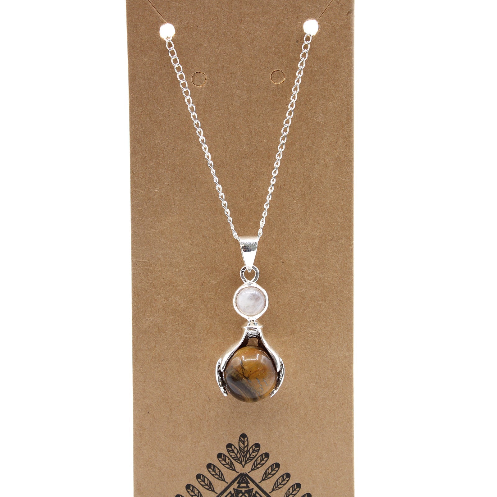 Gemstone Healing Hands Pendant - Tiger Eye From Witch, Please!