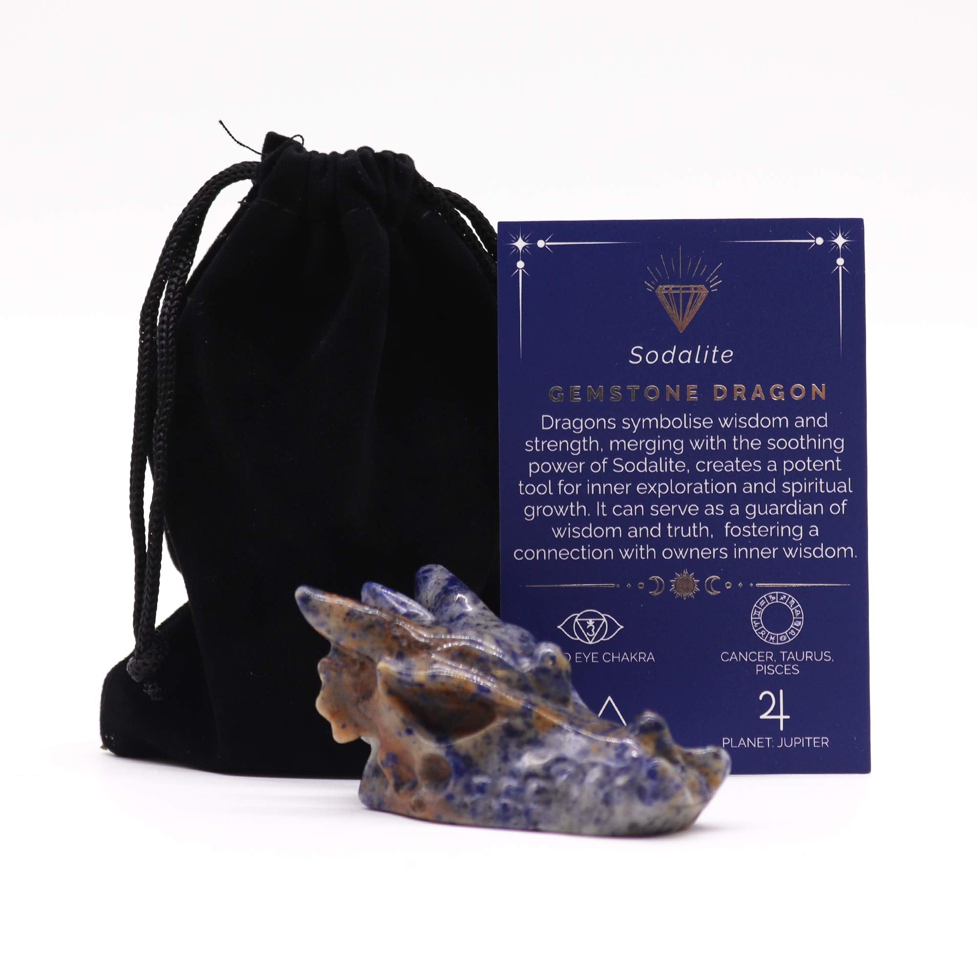 Gemstone Large Dragon Head- Sodalite From Witch, Please!