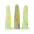 Gemstone Obelisk Point approx 9cm - Aurura Crystal Quartz - Pale Green Points