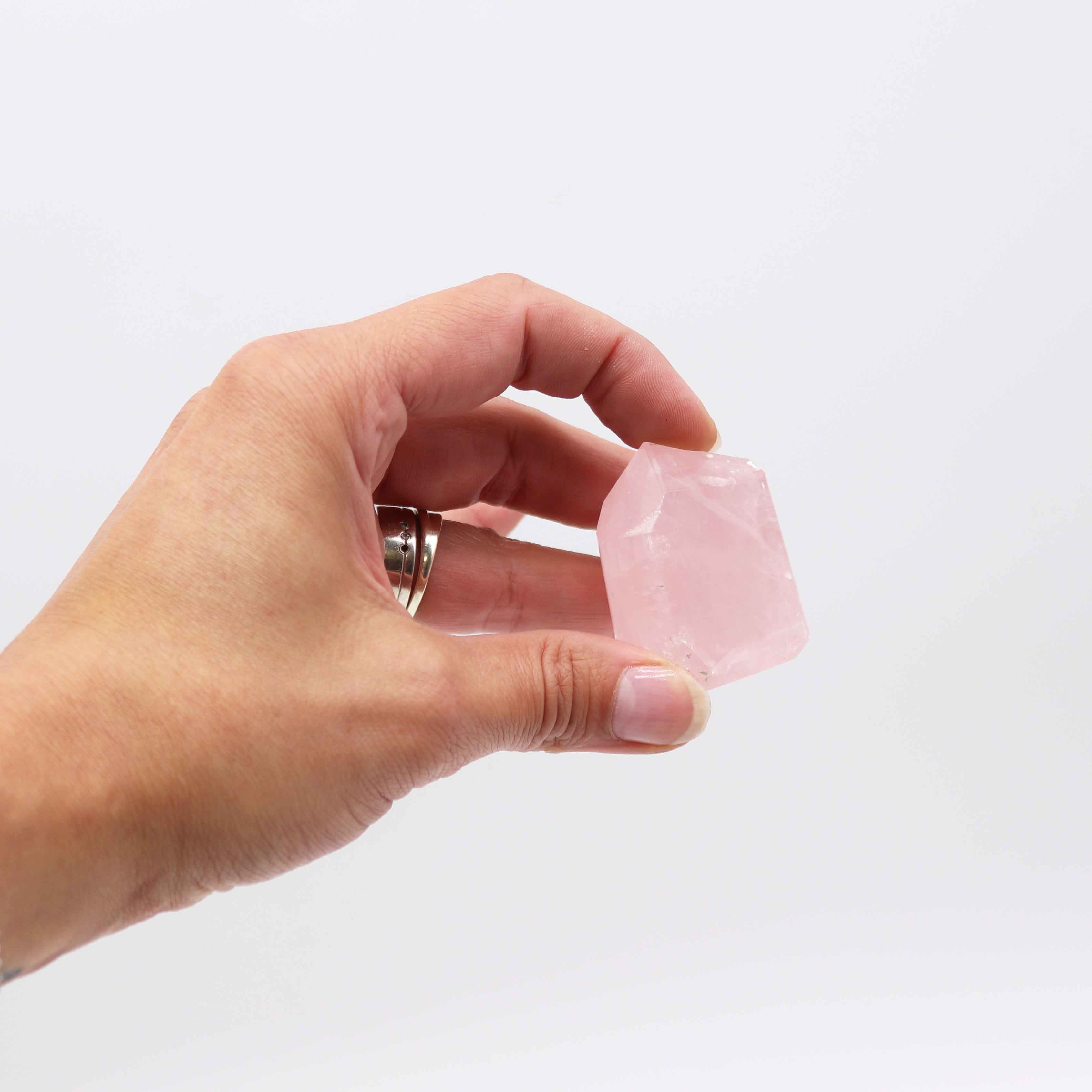 Gemstone Points approx 6cm (0.5KG) - Indian Rose Quartz (approx 8 pieces)