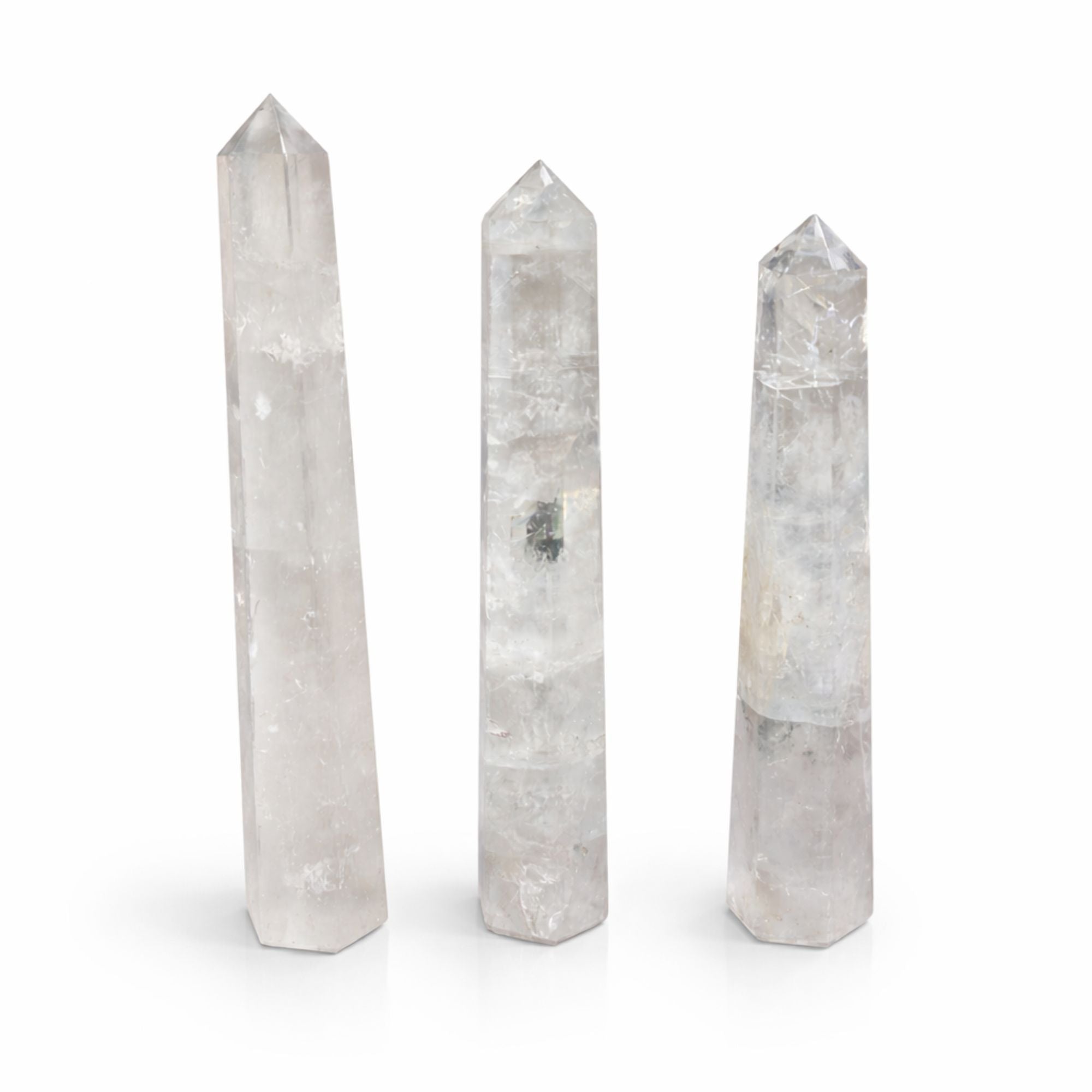 Gemstone Six Face Obelisk Poins approx 17cm - Rock Crystal Points