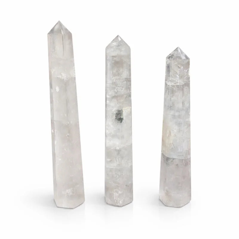 Gemstone Six Face Obelisk Poins approx 17cm - Rock Crystal Points