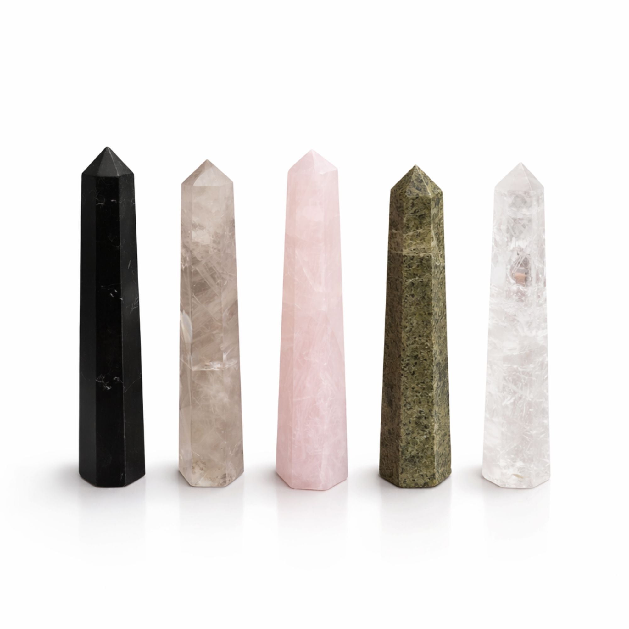 Gemstone Six Face Obelisk Point approx 11cm - Black Tourmaline Points