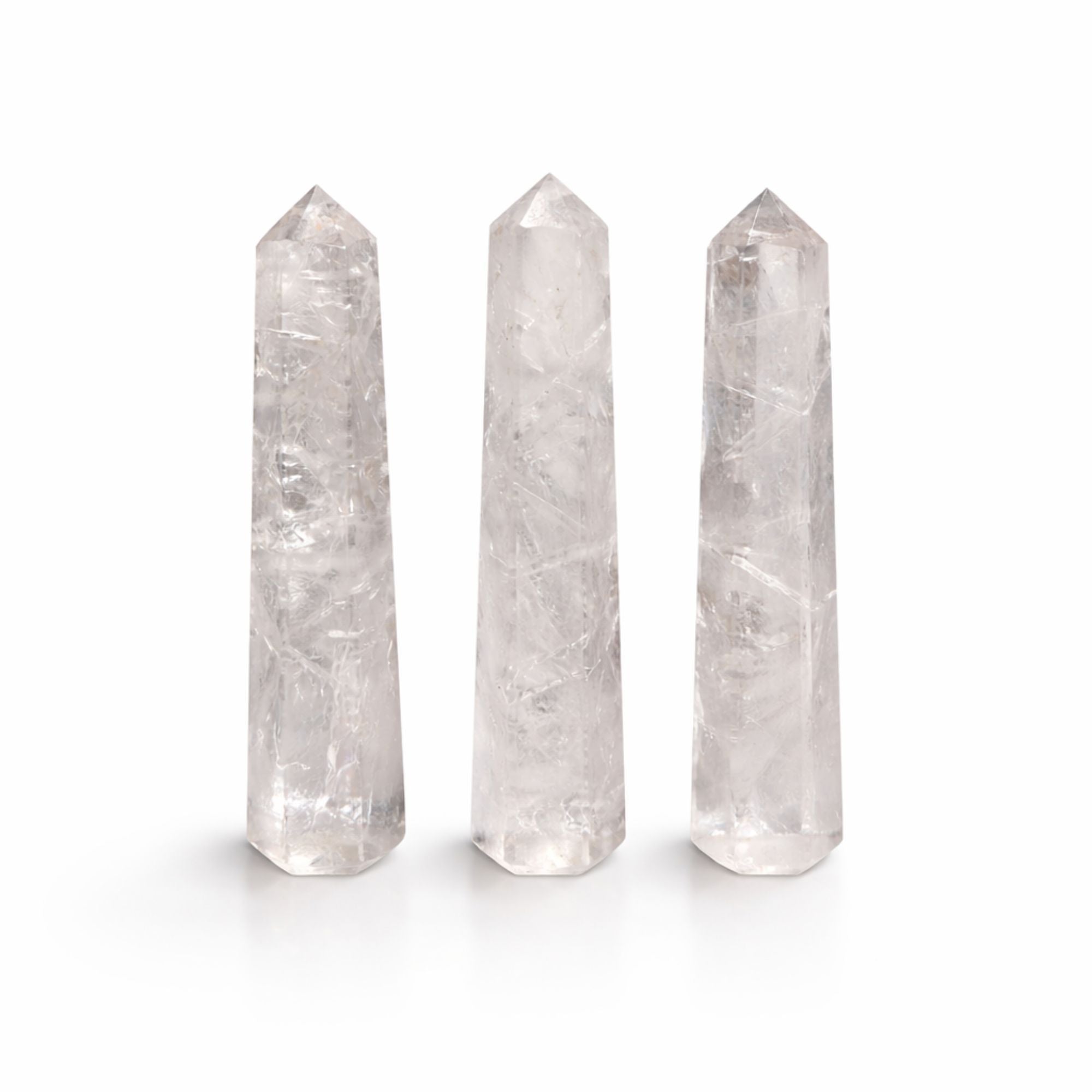 Gemstone Six Face Obelisk Point approx 11cm - Clear Quartz Points