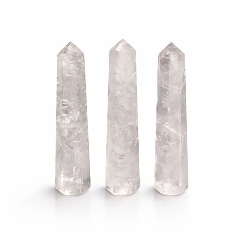 Gemstone Six Face Obelisk Point approx 11cm - Clear Quartz Points