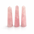 Gemstone Six Face Obelisk Point approx 11cm - Rose Quartz Points